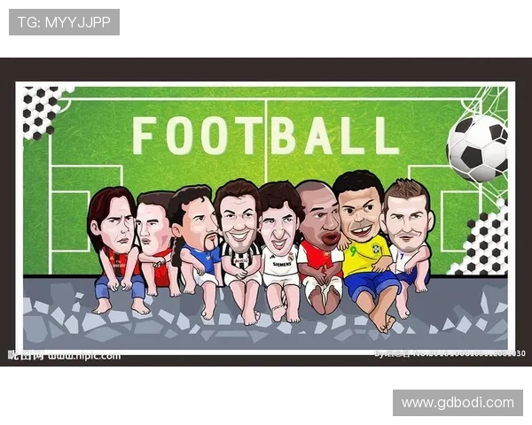 卡通足球明星形象广告创意设计展示活力与激情的完美结合